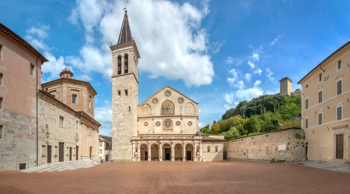 Piazza del Duomo in Spoleto, Italy