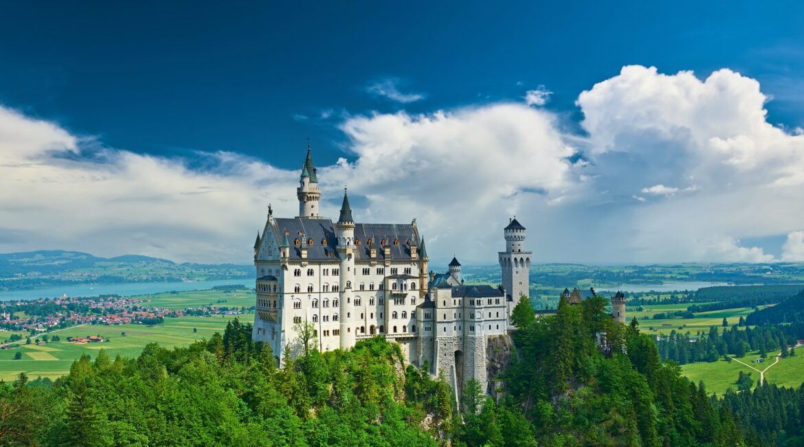 The castle of Neuschwanstein in Germany