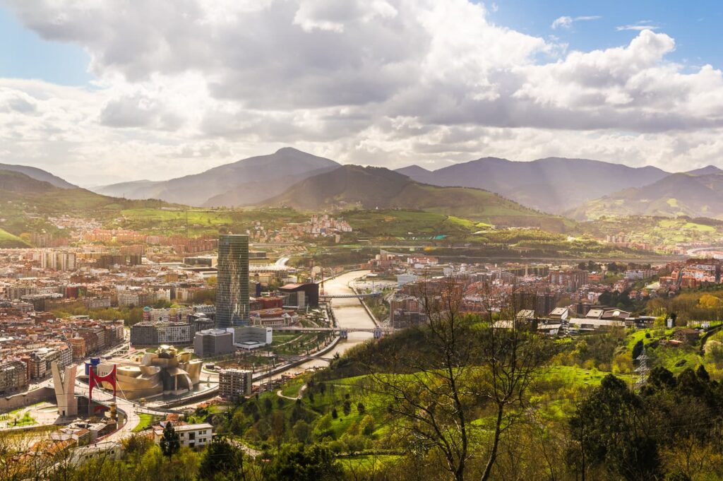 Vista panoramica di Bilbao