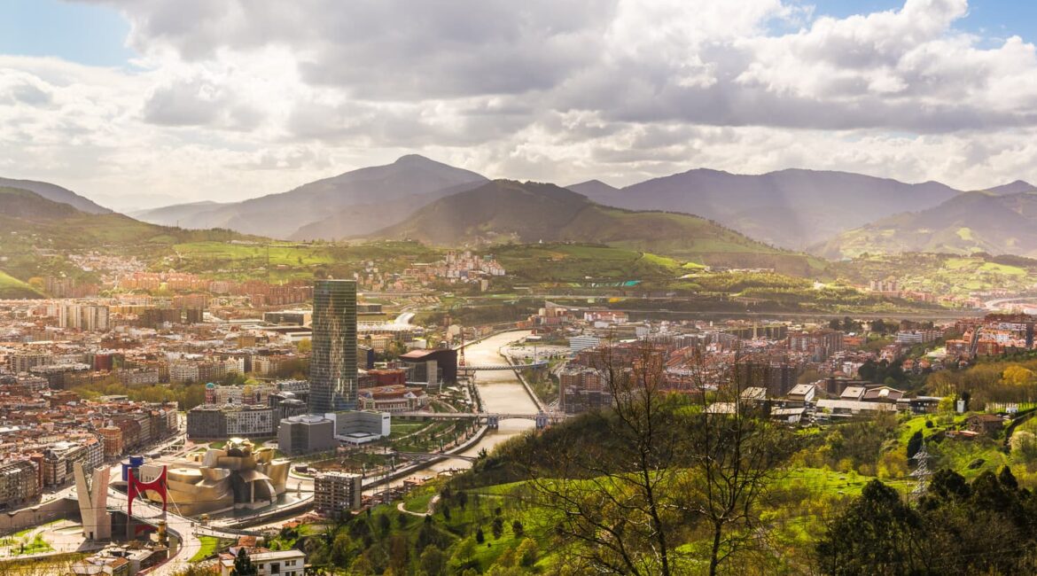 Vista panoramica di Bilbao